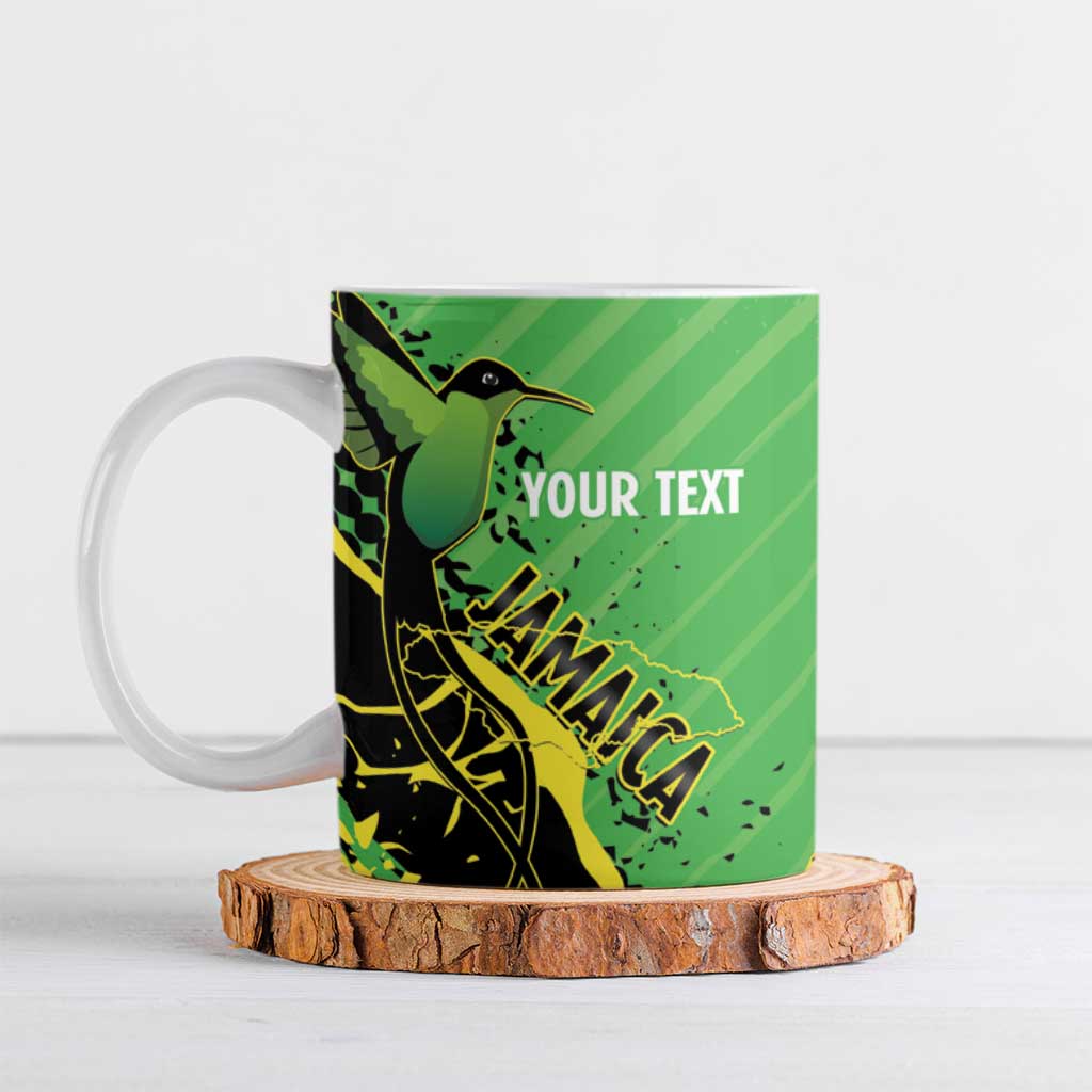 Custom Jamaica Football Ceramic Mug Come On Reggae Boyz Red-billed streamertail - Wonder Print Shop