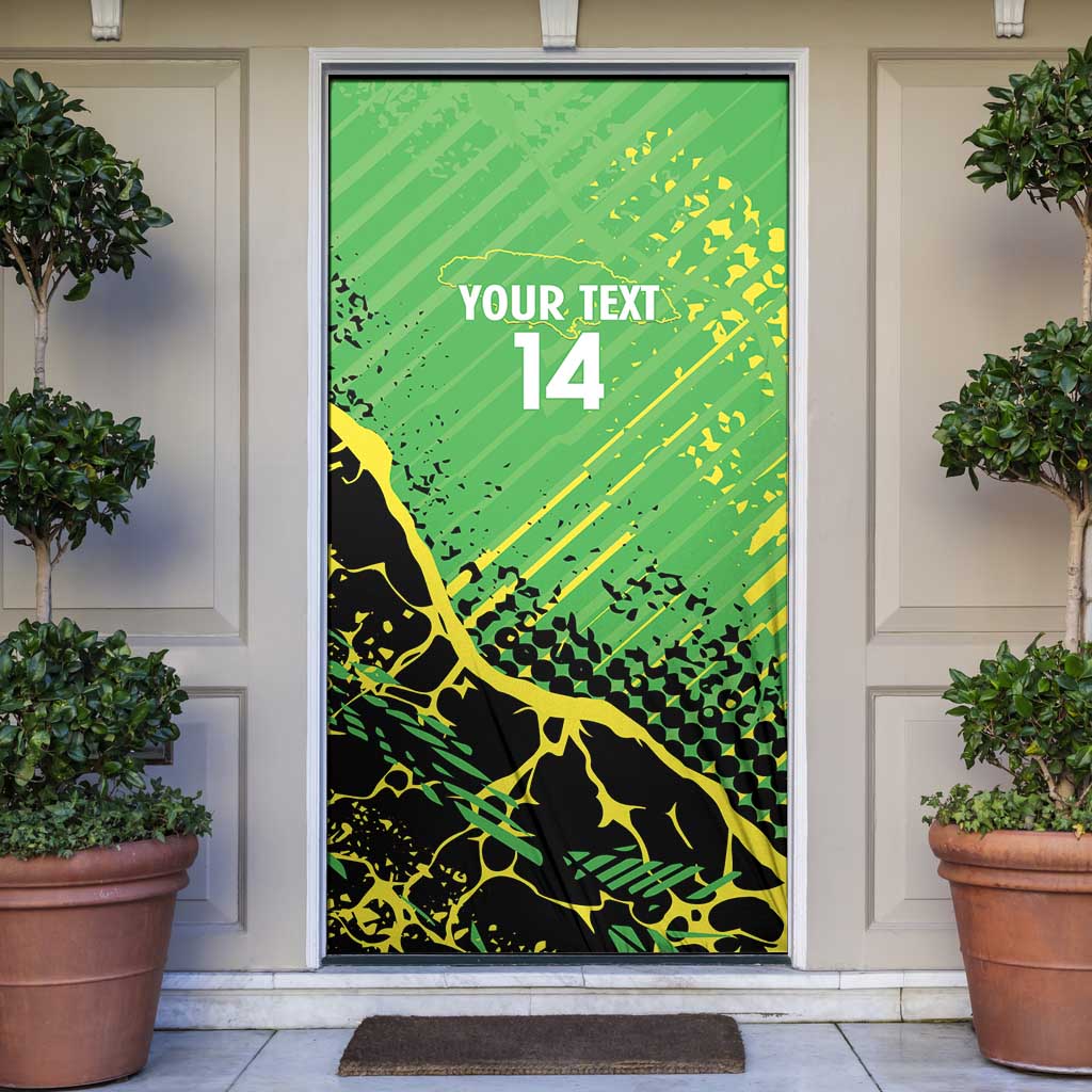 Custom Jamaica Football Door Cover Come On Reggae Boyz Red-billed streamertail - Wonder Print Shop