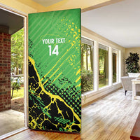 Custom Jamaica Football Door Cover Come On Reggae Boyz Red-billed streamertail - Wonder Print Shop