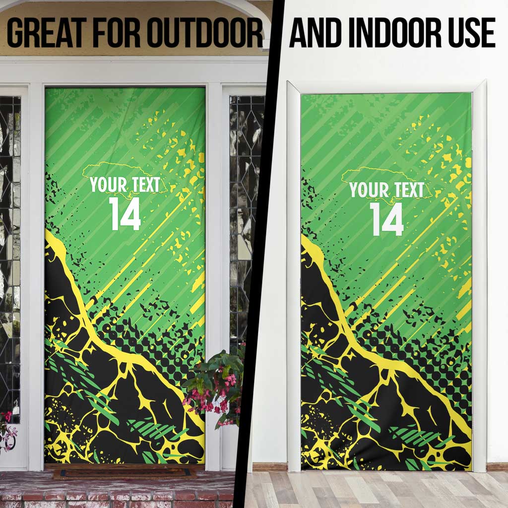 Custom Jamaica Football Door Cover Come On Reggae Boyz Red-billed streamertail - Wonder Print Shop