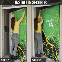 Custom Jamaica Football Door Cover Come On Reggae Boyz Red-billed streamertail - Wonder Print Shop