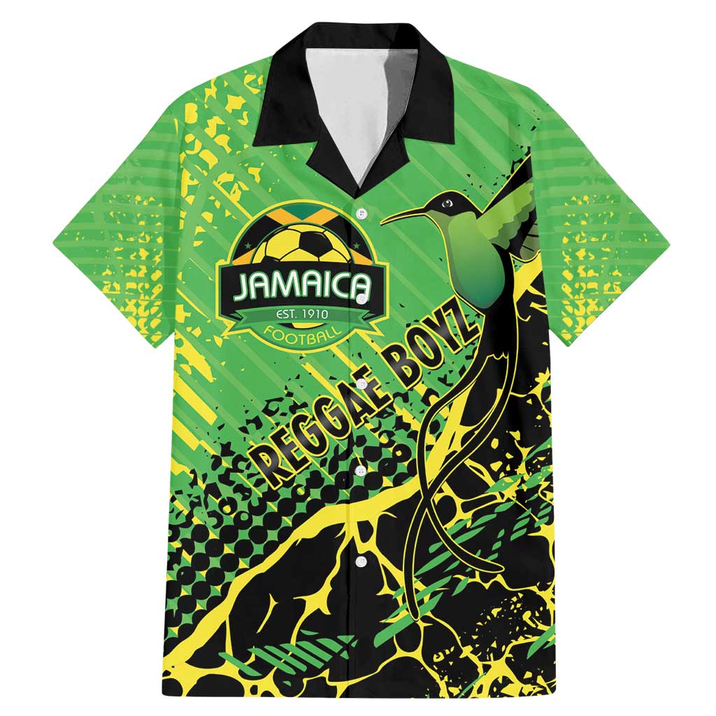 Custom Jamaica Football Family Matching Mermaid Dress and Hawaiian Shirt Come On Reggae Boyz Red-billed streamertail - Wonder Print Shop