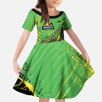 Custom Jamaica Football Family Matching Off Shoulder Maxi Dress and Hawaiian Shirt Come On Reggae Boyz Red-billed streamertail - Wonder Print Shop