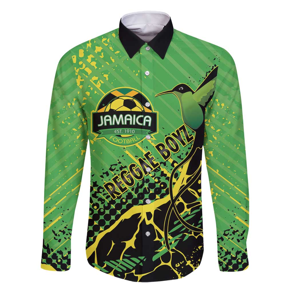 Custom Jamaica Football Family Matching Off Shoulder Maxi Dress and Hawaiian Shirt Come On Reggae Boyz Red-billed streamertail - Wonder Print Shop