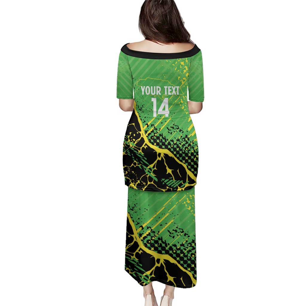 Custom Jamaica Football Family Matching Puletasi and Hawaiian Shirt Come On Reggae Boyz Red-billed streamertail - Wonder Print Shop