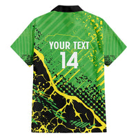 Custom Jamaica Football Family Matching Short Sleeve Bodycon Dress and Hawaiian Shirt Come On Reggae Boyz Red-billed streamertail - Wonder Print Shop