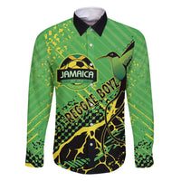 Custom Jamaica Football Family Matching Summer Maxi Dress and Hawaiian Shirt Come On Reggae Boyz Red-billed streamertail - Wonder Print Shop