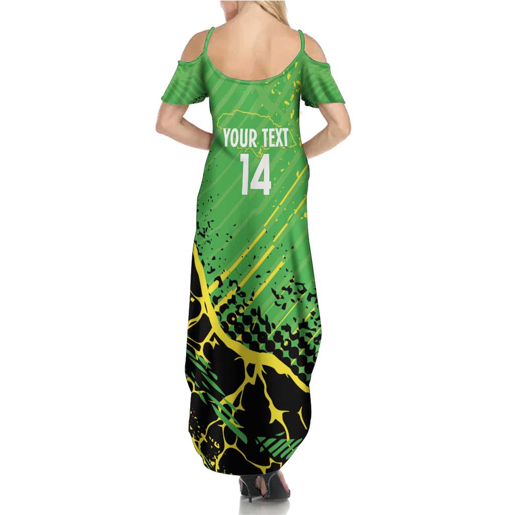 Custom Jamaica Football Family Matching Summer Maxi Dress and Hawaiian Shirt Come On Reggae Boyz Red-billed streamertail - Wonder Print Shop