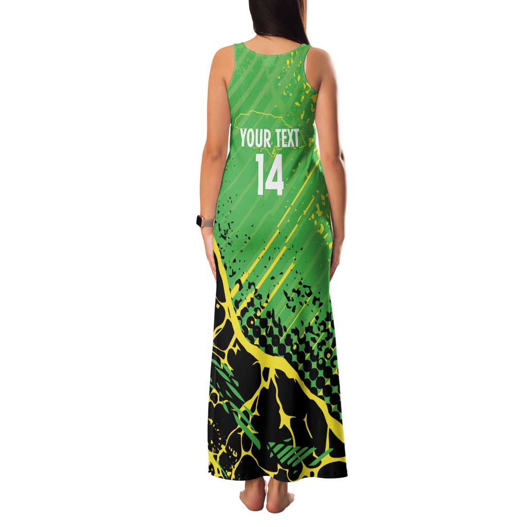 Custom Jamaica Football Family Matching Tank Maxi Dress and Hawaiian Shirt Come On Reggae Boyz Red-billed streamertail - Wonder Print Shop