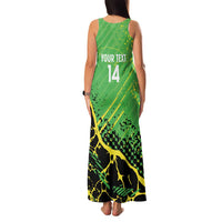 Custom Jamaica Football Family Matching Tank Maxi Dress and Hawaiian Shirt Come On Reggae Boyz Red-billed streamertail - Wonder Print Shop