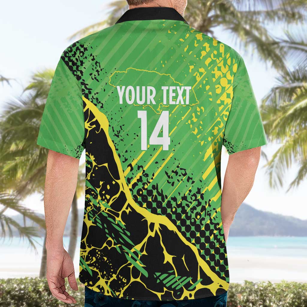 Custom Jamaica Football Hawaiian Shirt Come On Reggae Boyz Red-billed streamertail - Wonder Print Shop