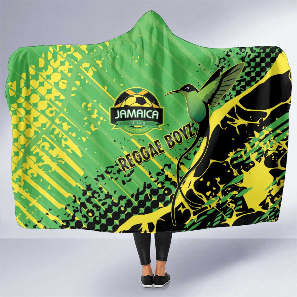 Jamaica Football Hooded Blanket Come On Reggae Boyz Red-billed streamertail - Wonder Print Shop