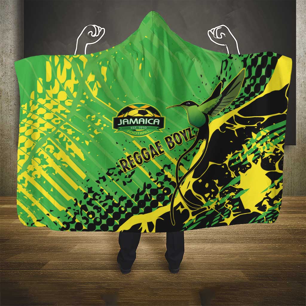 Jamaica Football Hooded Blanket Come On Reggae Boyz Red-billed streamertail - Wonder Print Shop