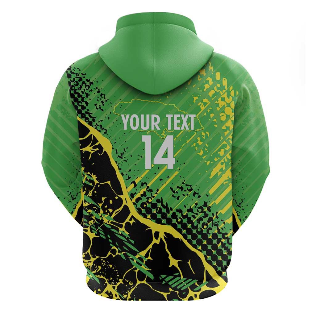 Custom Jamaica Football Hoodie Come On Reggae Boyz Red-billed streamertail - Wonder Print Shop