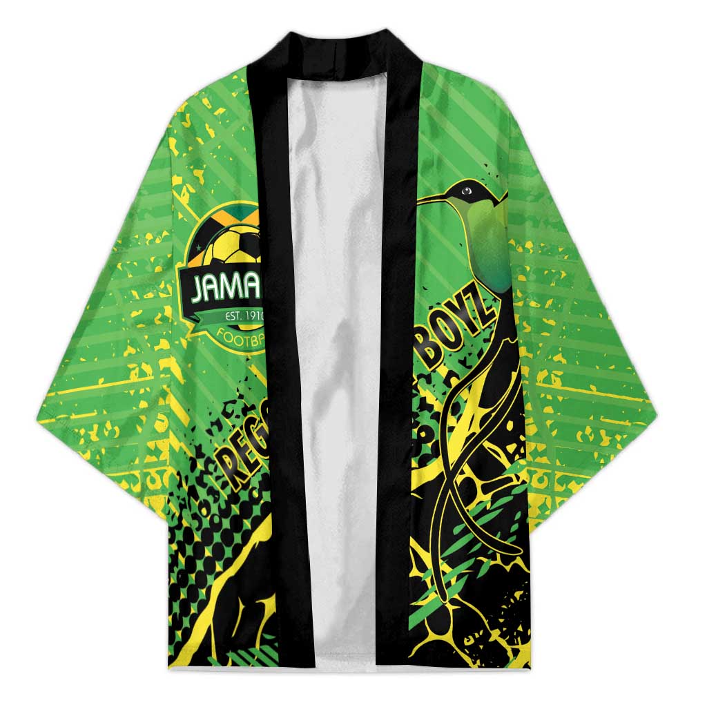 Custom Jamaica Football Kimono Come On Reggae Boyz Red-billed streamertail - Wonder Print Shop