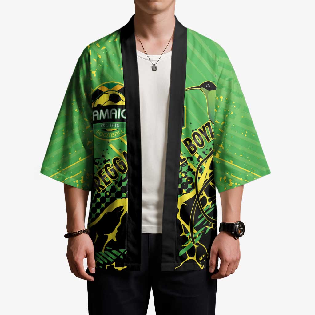 Custom Jamaica Football Kimono Come On Reggae Boyz Red-billed streamertail - Wonder Print Shop