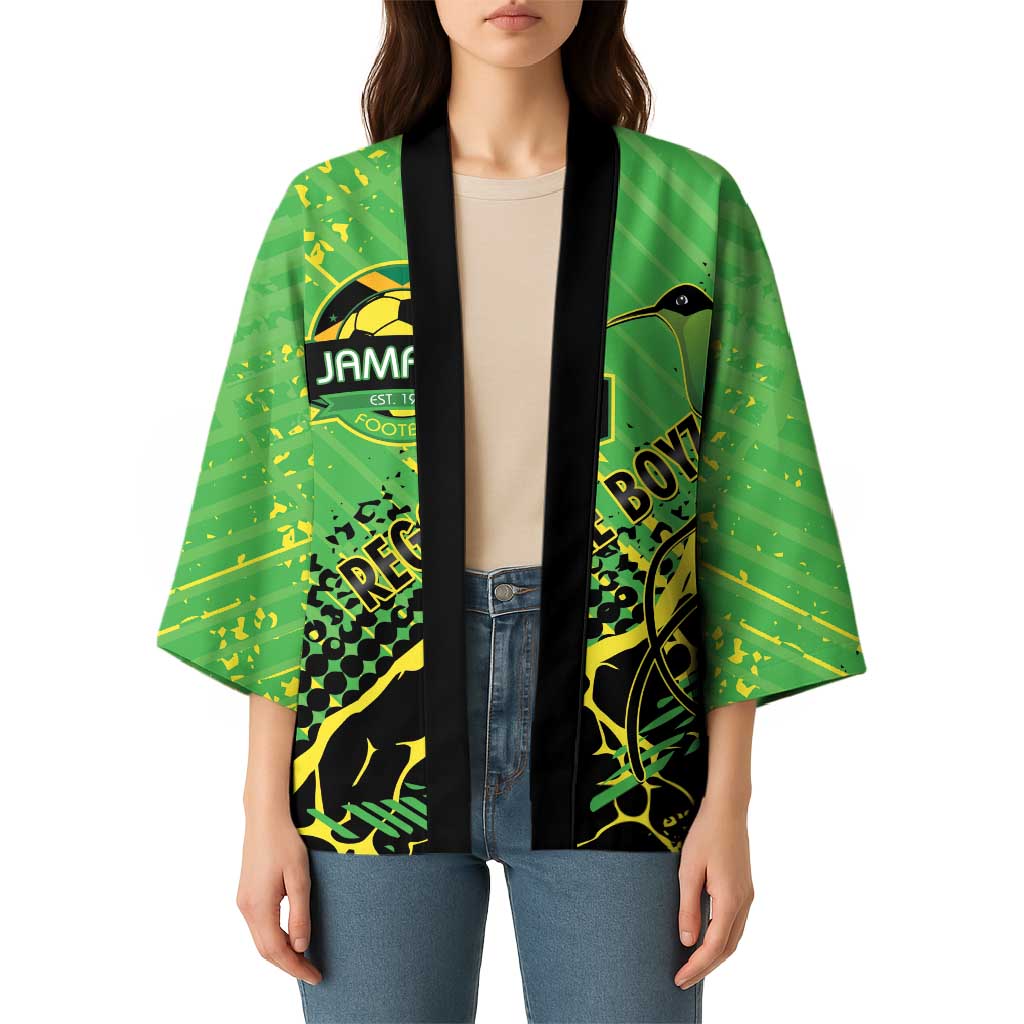 Custom Jamaica Football Kimono Come On Reggae Boyz Red-billed streamertail - Wonder Print Shop
