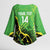 Custom Jamaica Football Kimono Sleeve Blouse Come On Reggae Boyz Red-billed streamertail - Wonder Print Shop