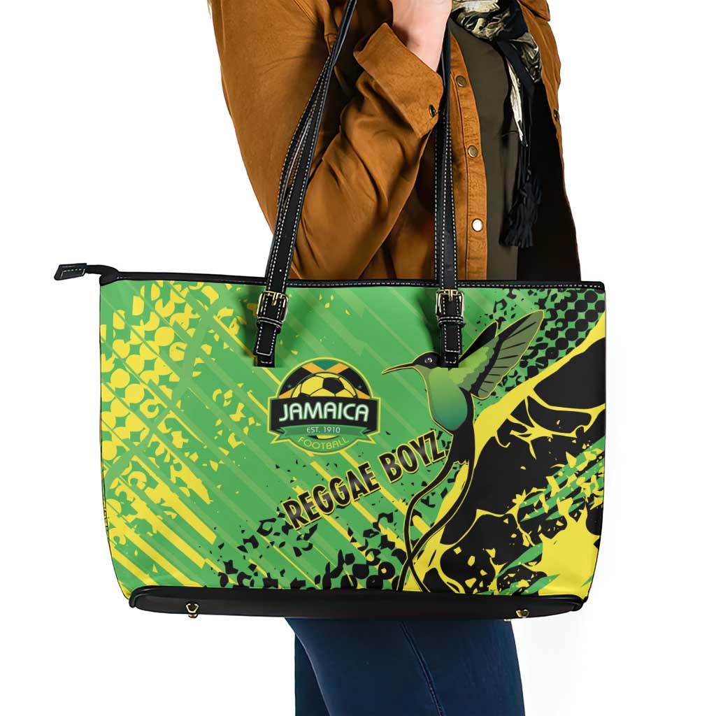 Jamaica Football Leather Tote Bag Come On Reggae Boyz Red-billed streamertail - Wonder Print Shop