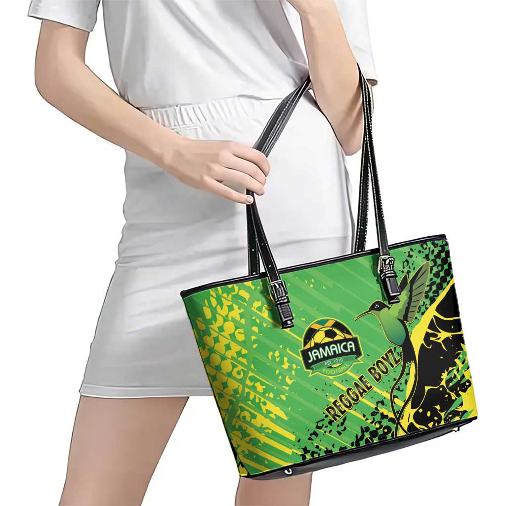 Jamaica Football Leather Tote Bag Come On Reggae Boyz Red-billed streamertail - Wonder Print Shop