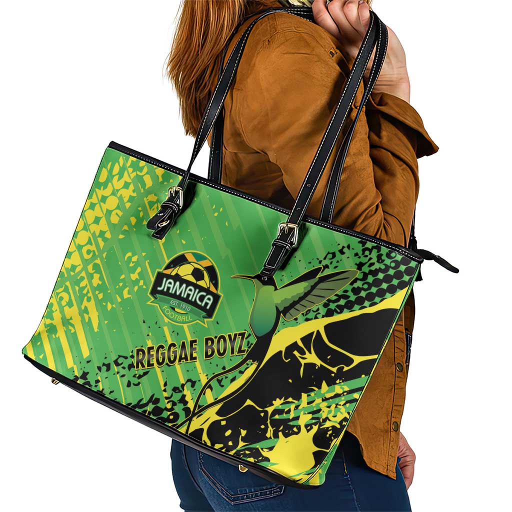 Jamaica Football Leather Tote Bag Come On Reggae Boyz Red-billed streamertail - Wonder Print Shop
