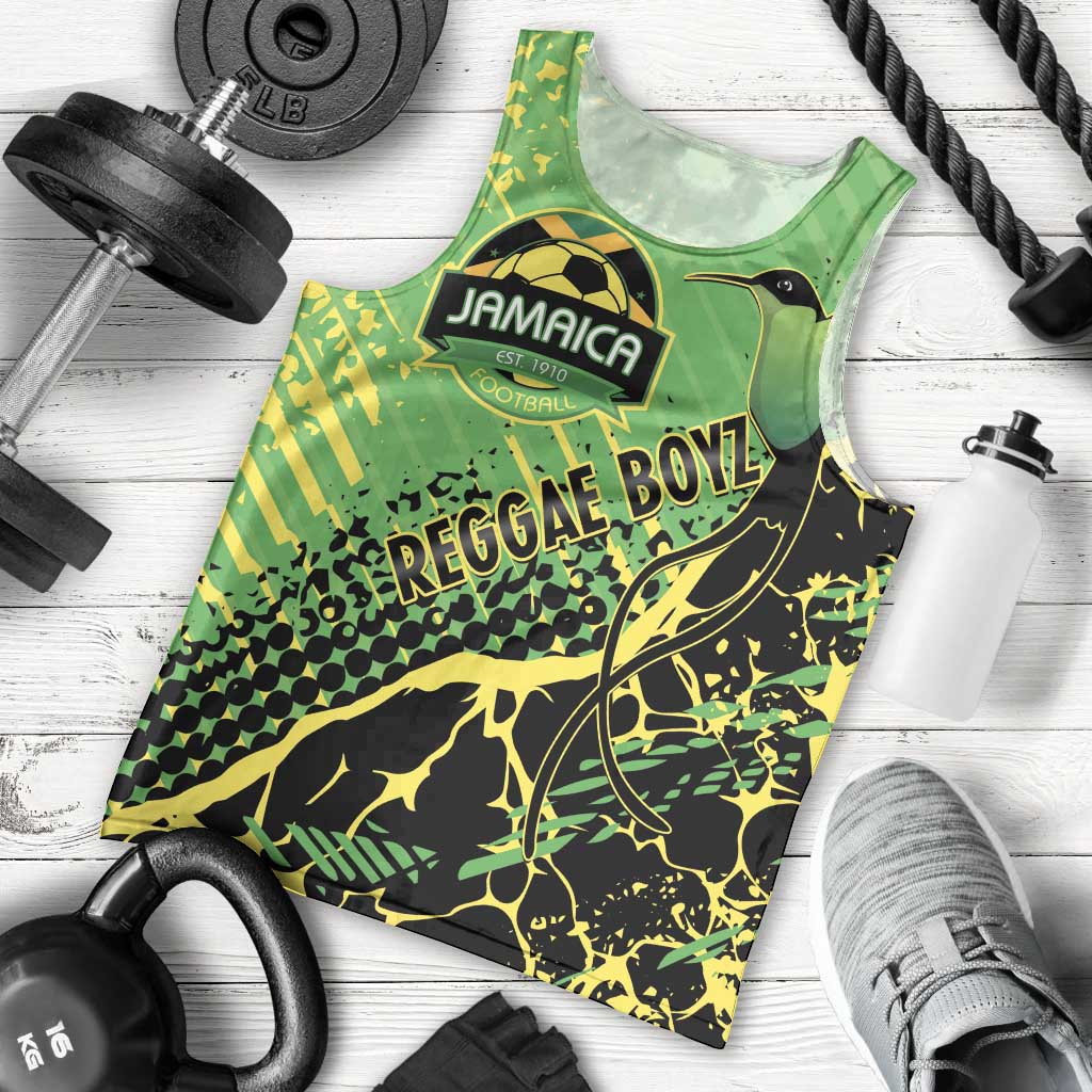 Custom Jamaica Football Men Tank Top Come On Reggae Boyz Red-billed streamertail - Wonder Print Shop
