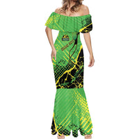 Custom Jamaica Football Mermaid Dress Come On Reggae Boyz Red-billed streamertail - Wonder Print Shop