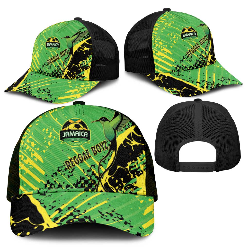 Jamaica Football Mesh Trucker Cap Come On Reggae Boyz Red-billed streamertail - Wonder Print Shop