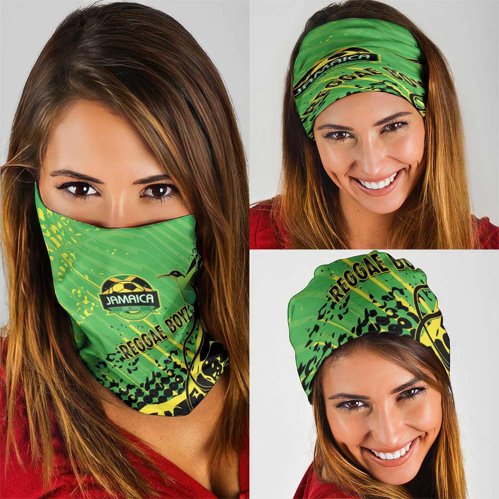 Jamaica Football Neck Gaiter Come On Reggae Boyz Red-billed streamertail - Wonder Print Shop