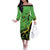 Custom Jamaica Football Off The Shoulder Long Sleeve Dress Come On Reggae Boyz Red-billed streamertail - Wonder Print Shop