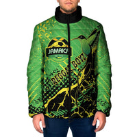 Custom Jamaica Football Padded Jacket Come On Reggae Boyz Red-billed streamertail - Wonder Print Shop