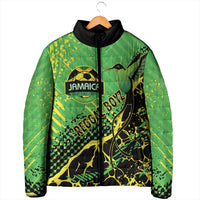 Custom Jamaica Football Padded Jacket Come On Reggae Boyz Red-billed streamertail - Wonder Print Shop