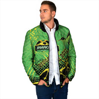 Custom Jamaica Football Padded Jacket Come On Reggae Boyz Red-billed streamertail - Wonder Print Shop