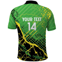 Custom Jamaica Football Polo Shirt Come On Reggae Boyz Red-billed streamertail - Wonder Print Shop