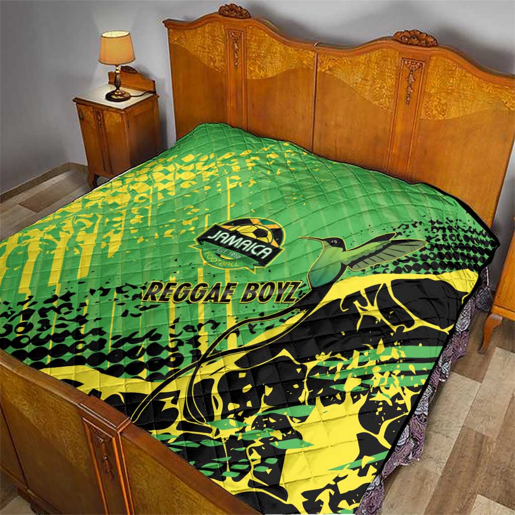 Jamaica Football Quilt Come On Reggae Boyz Red-billed streamertail - Wonder Print Shop