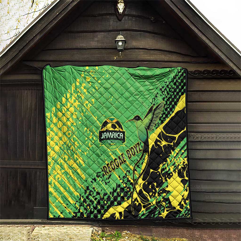 Jamaica Football Quilt Come On Reggae Boyz Red-billed streamertail - Wonder Print Shop
