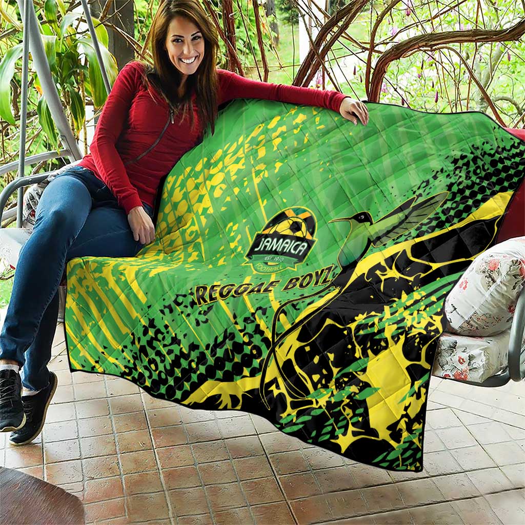 Jamaica Football Quilt Come On Reggae Boyz Red-billed streamertail - Wonder Print Shop