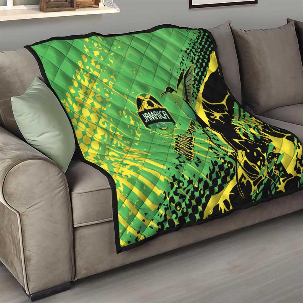 Jamaica Football Quilt Come On Reggae Boyz Red-billed streamertail - Wonder Print Shop