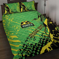 Jamaica Football Quilt Bed Set Come On Reggae Boyz Red-billed streamertail - Wonder Print Shop