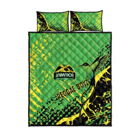 Jamaica Football Quilt Bed Set Come On Reggae Boyz Red-billed streamertail - Wonder Print Shop