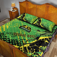 Jamaica Football Quilt Bed Set Come On Reggae Boyz Red-billed streamertail - Wonder Print Shop