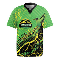 Custom Jamaica Football Rugby Jersey Come On Reggae Boyz Red-billed streamertail - Wonder Print Shop