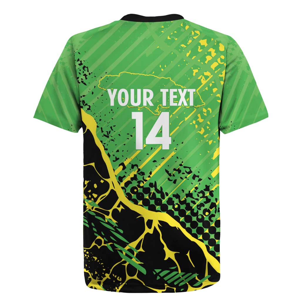 Custom Jamaica Football Rugby Jersey Come On Reggae Boyz Red-billed streamertail - Wonder Print Shop