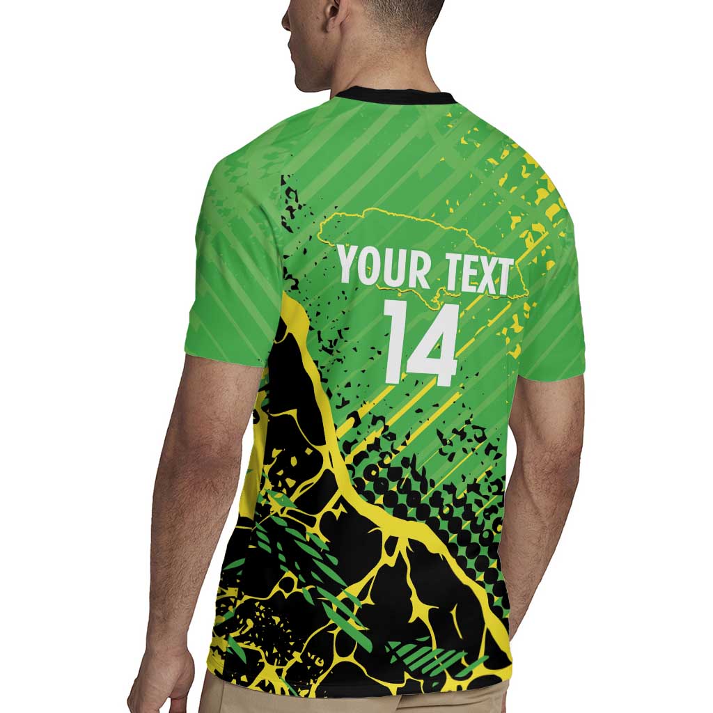 Custom Jamaica Football Rugby Jersey Come On Reggae Boyz Red-billed streamertail - Wonder Print Shop