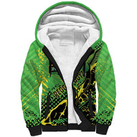 Custom Jamaica Football Sherpa Hoodie Come On Reggae Boyz Red-billed streamertail - Wonder Print Shop