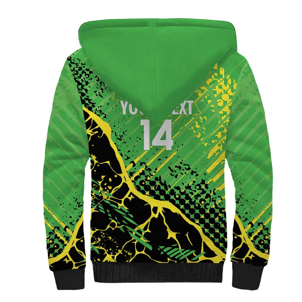 Custom Jamaica Football Sherpa Hoodie Come On Reggae Boyz Red-billed streamertail - Wonder Print Shop