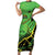 Custom Jamaica Football Short Sleeve Bodycon Dress Come On Reggae Boyz Red-billed streamertail - Wonder Print Shop