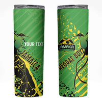 Custom Jamaica Football Skinny Tumbler Come On Reggae Boyz Red-billed streamertail - Wonder Print Shop
