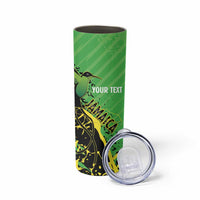 Custom Jamaica Football Skinny Tumbler Come On Reggae Boyz Red-billed streamertail - Wonder Print Shop