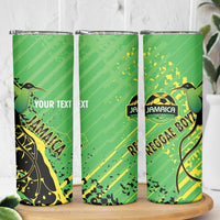 Custom Jamaica Football Skinny Tumbler Come On Reggae Boyz Red-billed streamertail - Wonder Print Shop